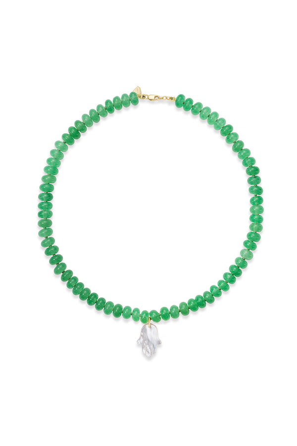 Alison Lou Green Quartz Beaded Necklace