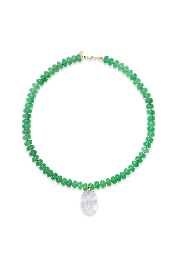 alison lou Green Quartz Beaded Necklace