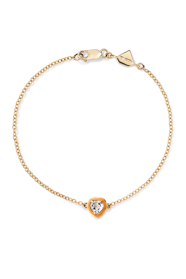 Alison Lou Heart Cocktail Bracelet - White Topaz