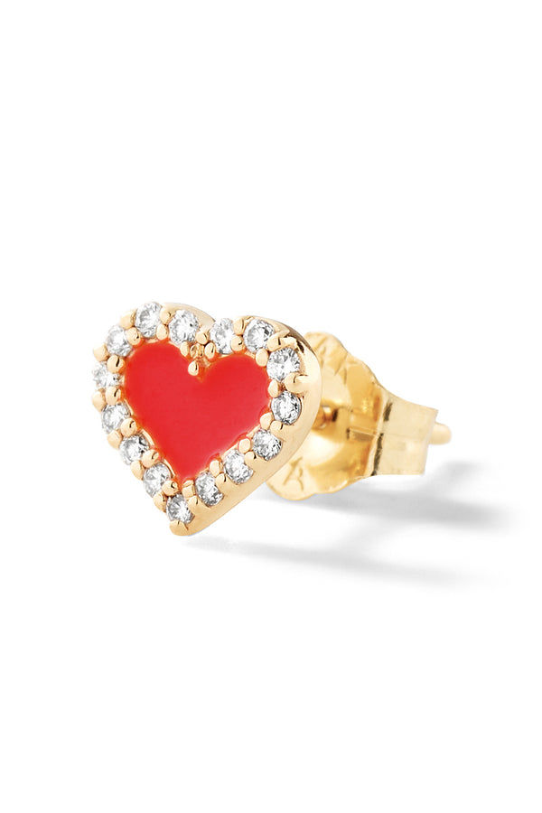 alison lou Heart Diamond Stud