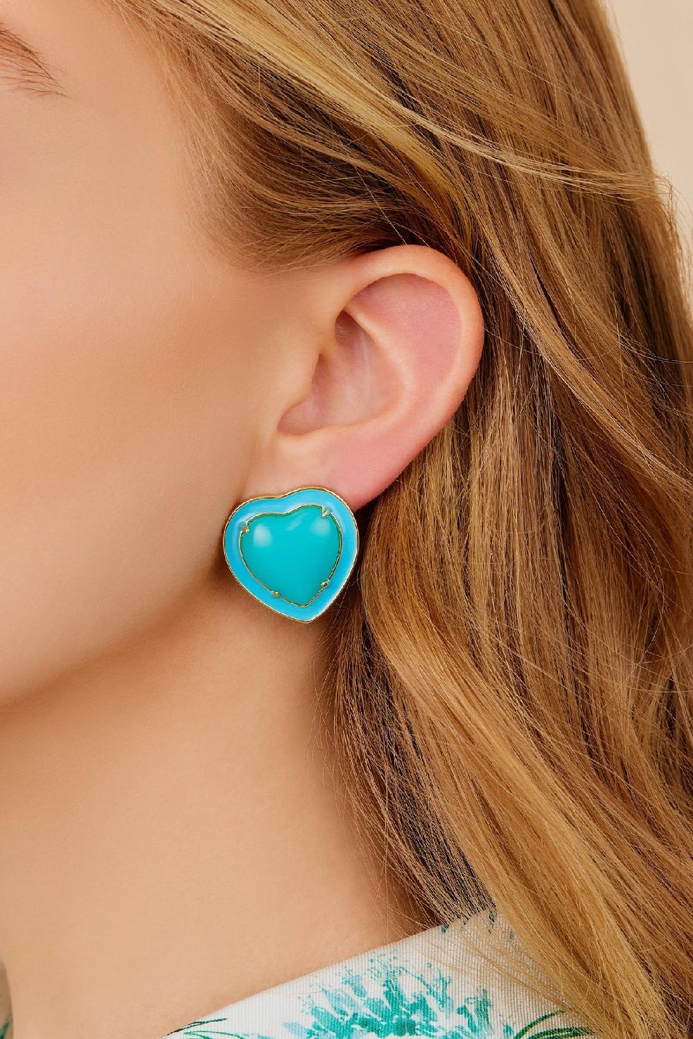Alison Lou Heart Jelly Button Stud Earrings