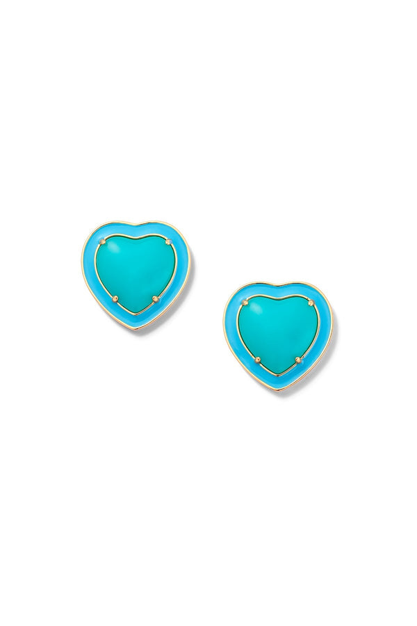 alison lou Heart Jelly Button Stud Earrings