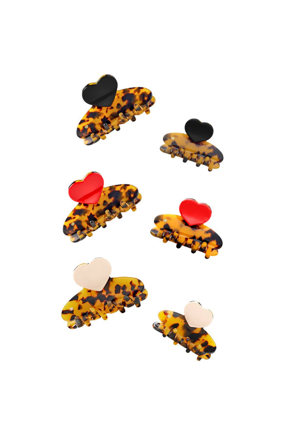 alison lou Heart Jelly Hair Clip Set