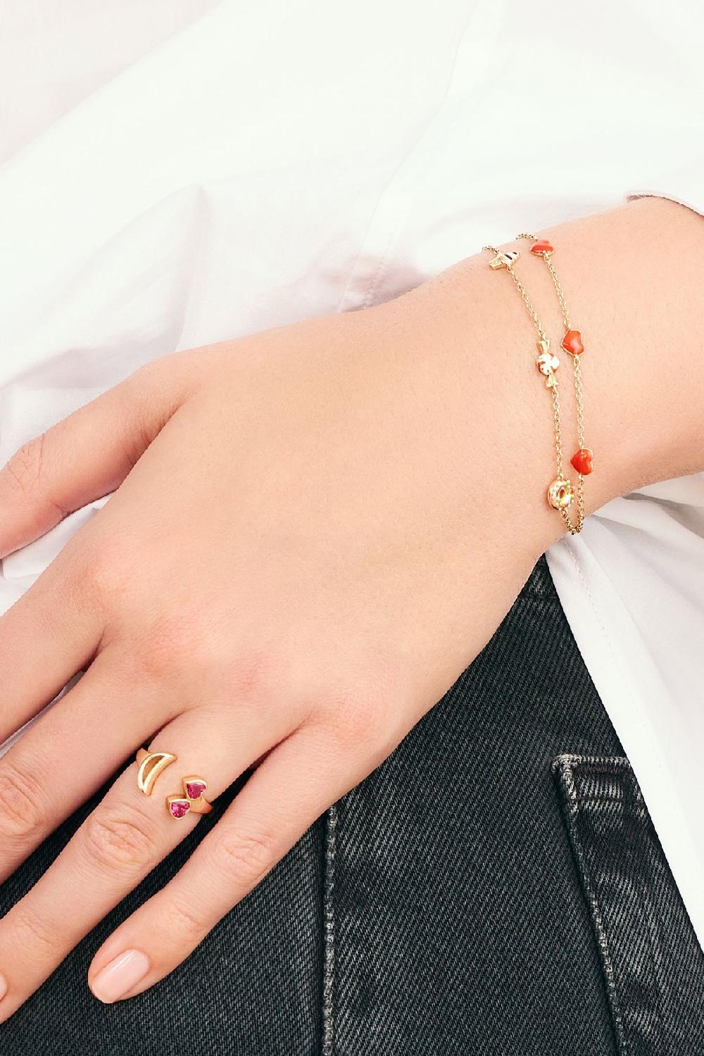 Alison Lou Hearts By The Yard Bracelet