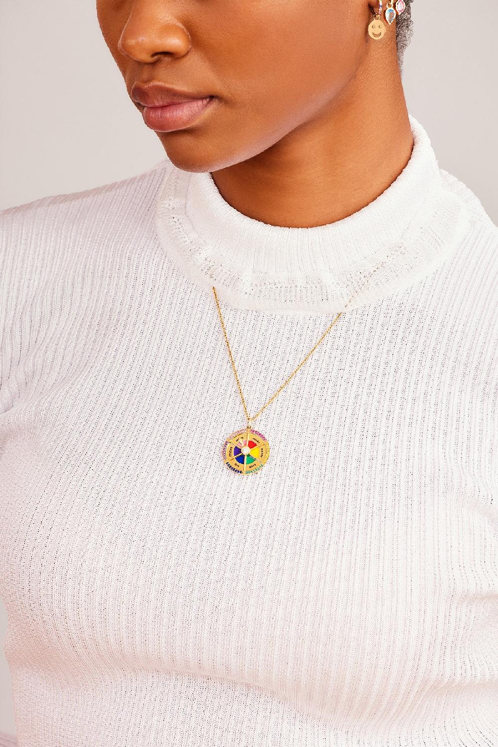 Alison Lou In Your Feels Wheel Necklace