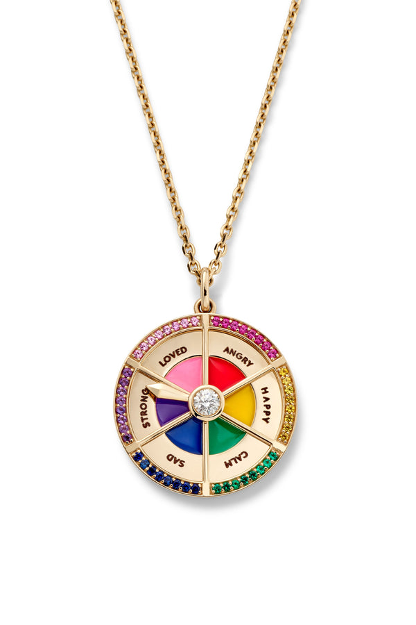 alison lou In Your Feels Wheel Necklace