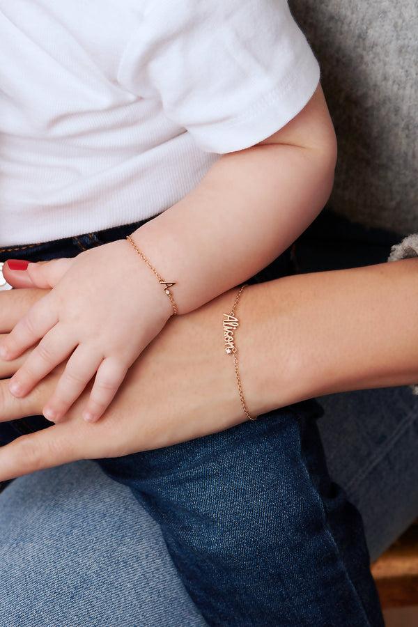 Alison Lou Letter Baby Bracelet