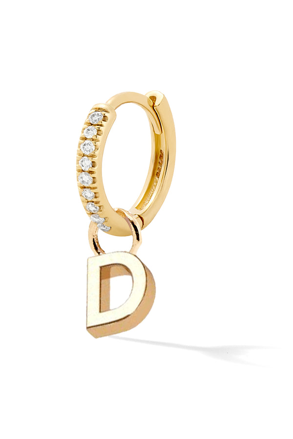 Alison Lou Letter Diamond Huggie