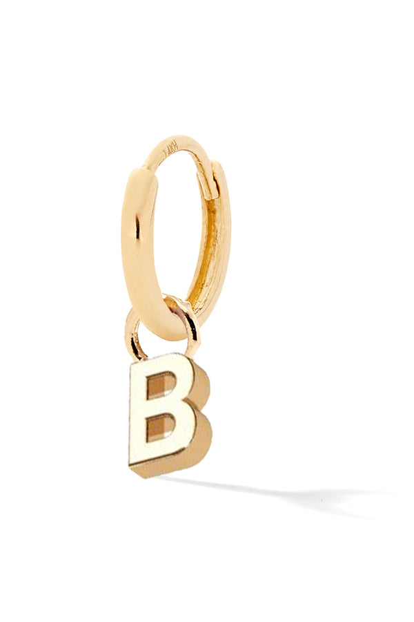 Alison Lou Letter Gold Huggie