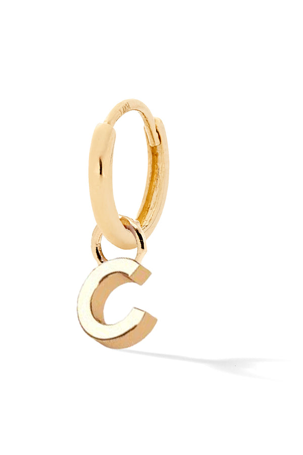 Alison Lou Letter Gold Huggie