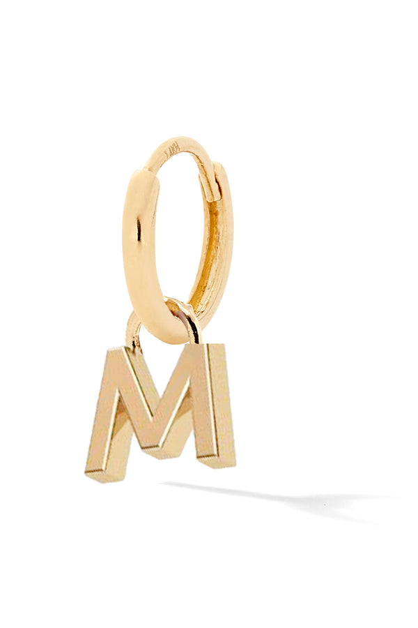 alison lou Letter Gold Huggie