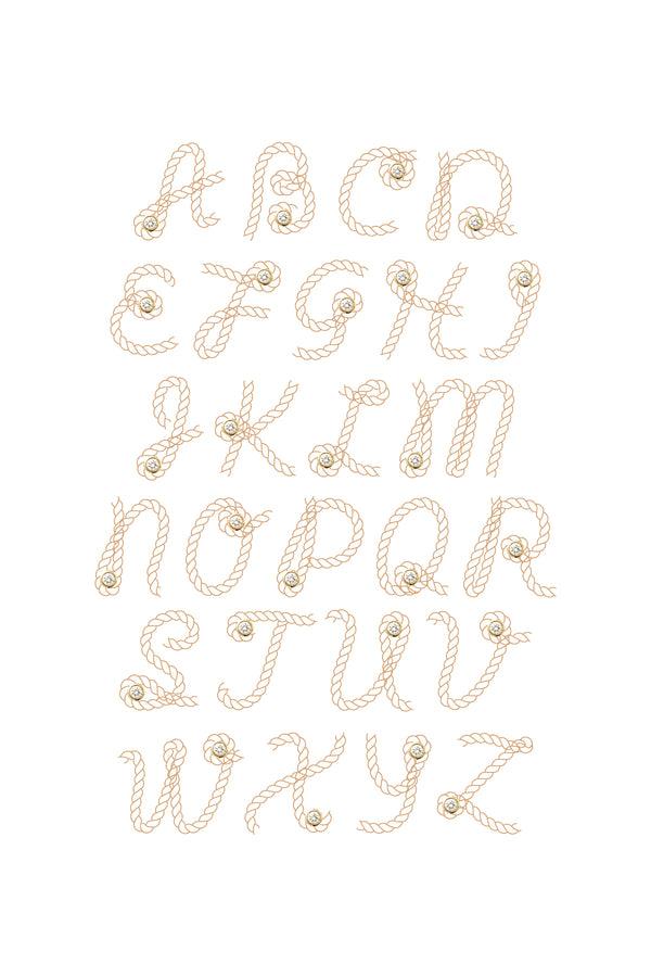 Alison Lou Letter Streamer Necklace
