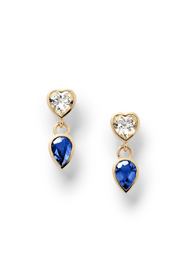 alison Lou Lover + Tear Double Drop Earrings