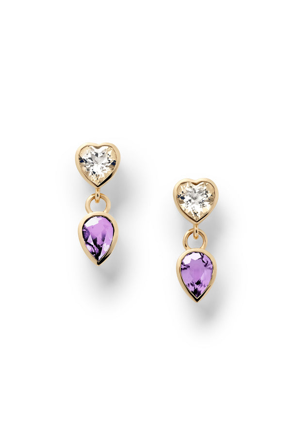 alison Lou Lover + Tear Double Drop Earrings