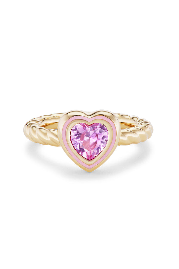 alison lou Madison Heart Bezel Stack Ring