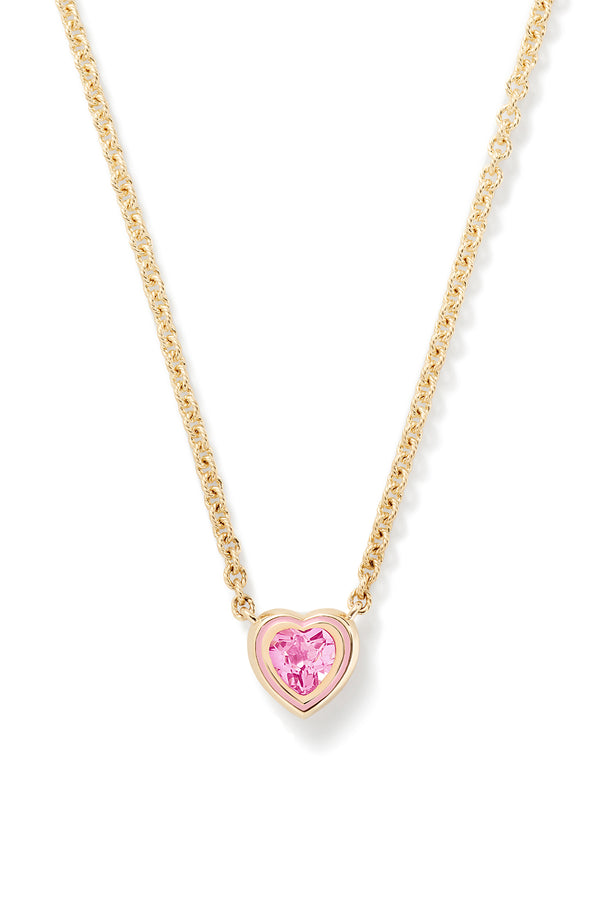 Alison Lou Madison Necklace With Heart Bezel Stone