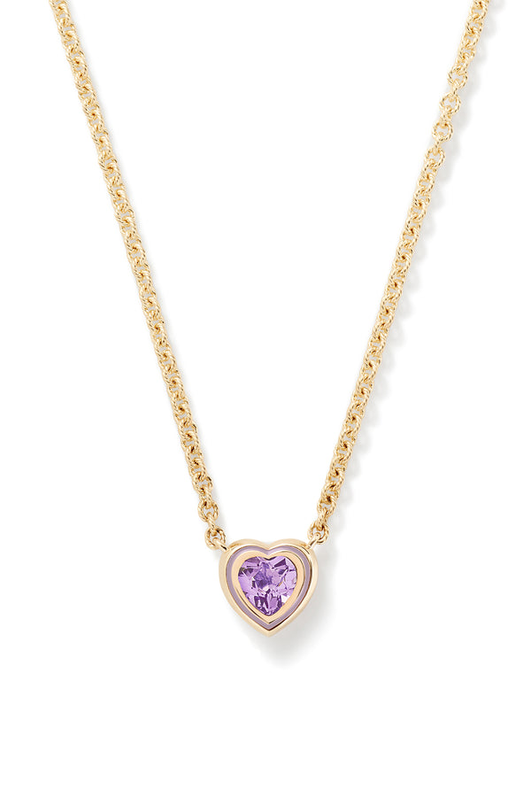 Alison Lou Madison Necklace With Heart Bezel Stone