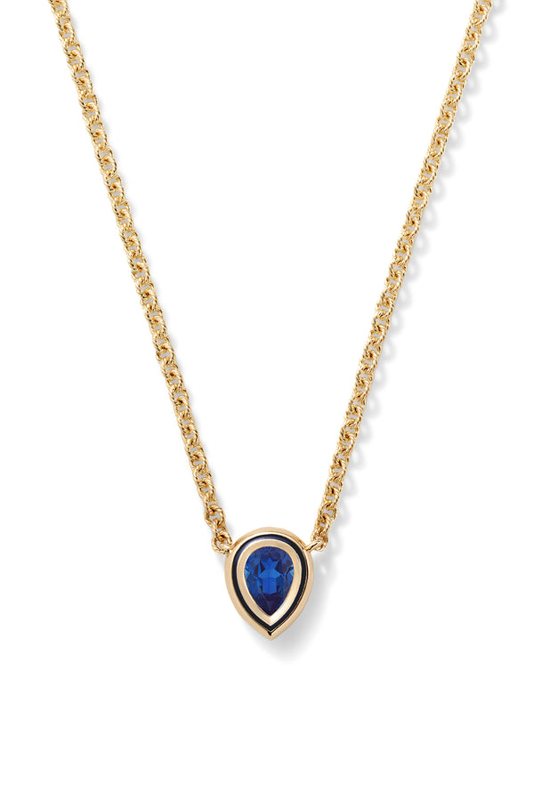 Alison Lou Madison Necklace With Pear Bezel Stone