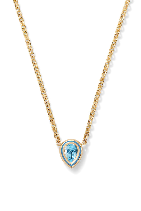 Alison Lou Madison Necklace With Pear Bezel Stone