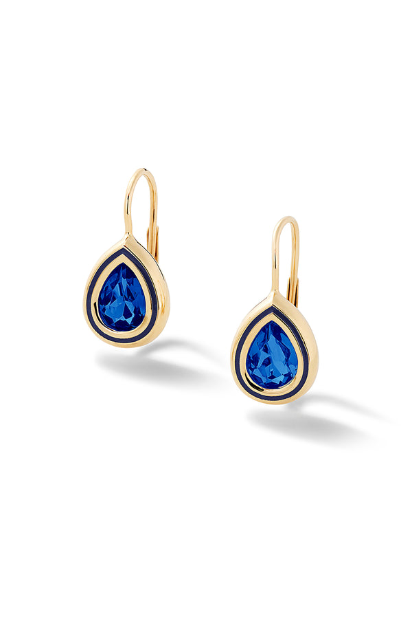 Alison Lou Madison Pear Bezel Drop Earrings