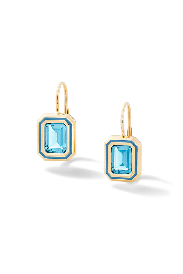 Alison Lou Madison Rectangle Bezel Drop Earrings