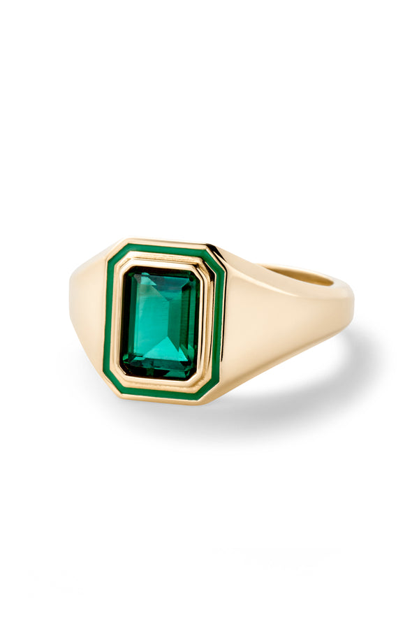 Alison Lou Madison Rectangle Bezel Signet Ring
