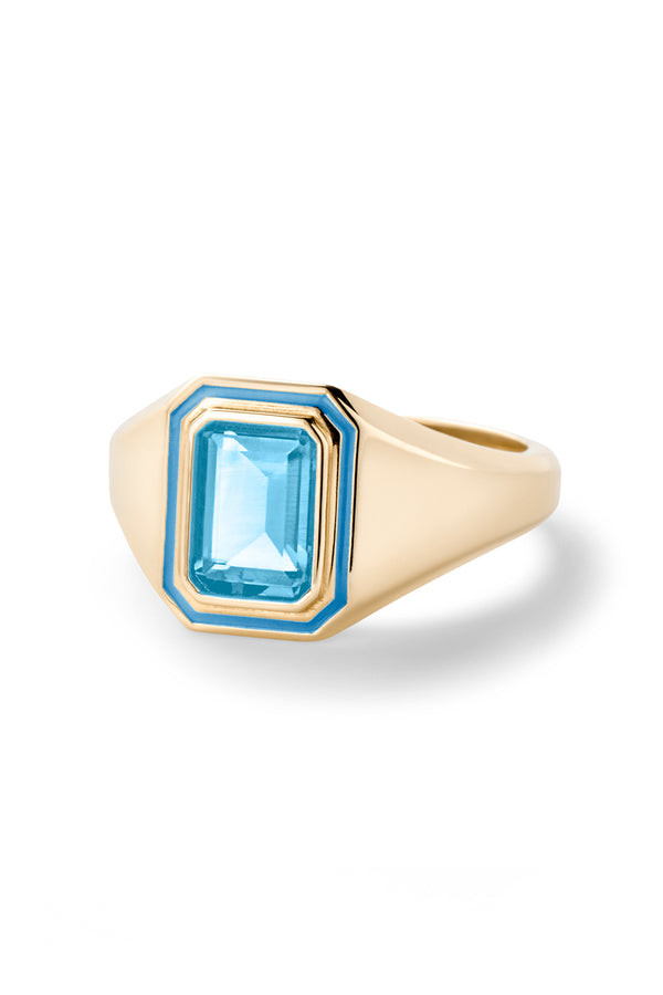 Alison Lou Madison Rectangle Bezel Signet Ring