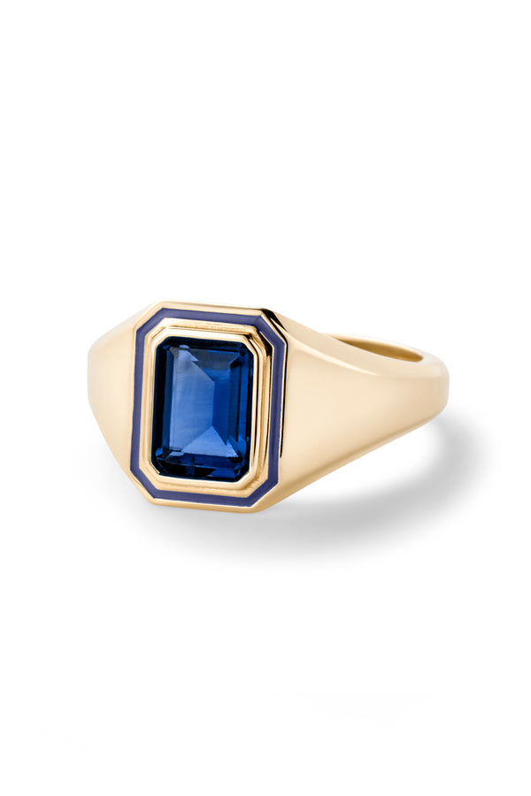 alison lou Madison Rectangle Bezel Signet Ring