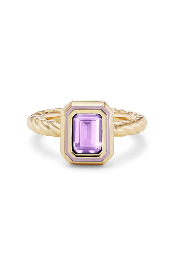 Alison Lou Madison Rectangle Bezel Stack Ring