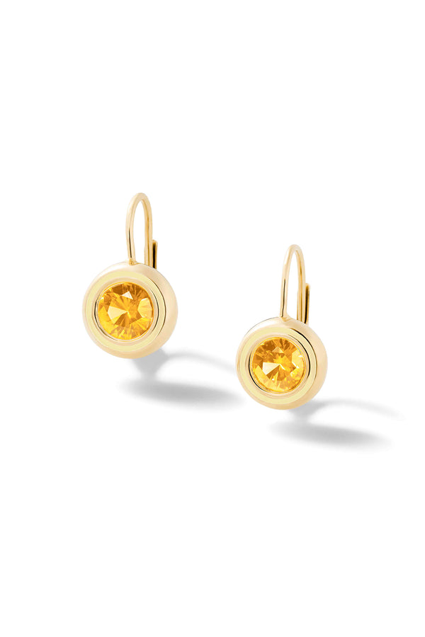 Alison Lou Madison Round Bezel Drop Earrings