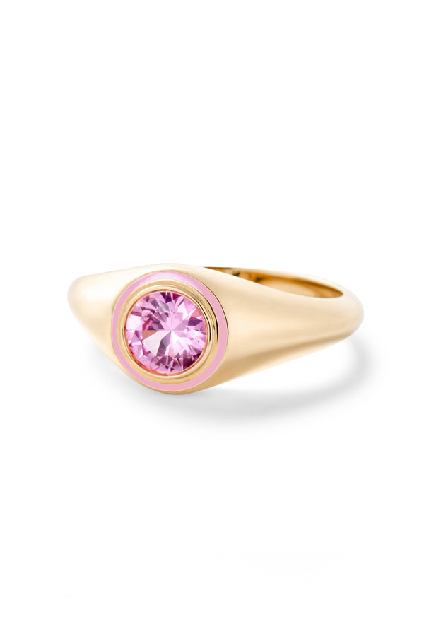 alison lou Madison Round Bezel Signet Ring
