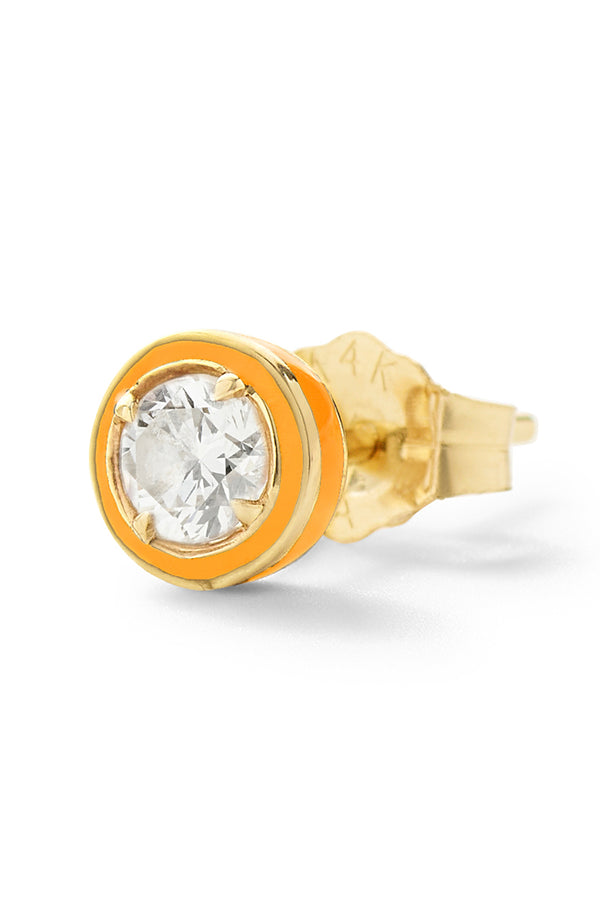 Alison Lou Mini Round Cocktail Stud - White Topaz