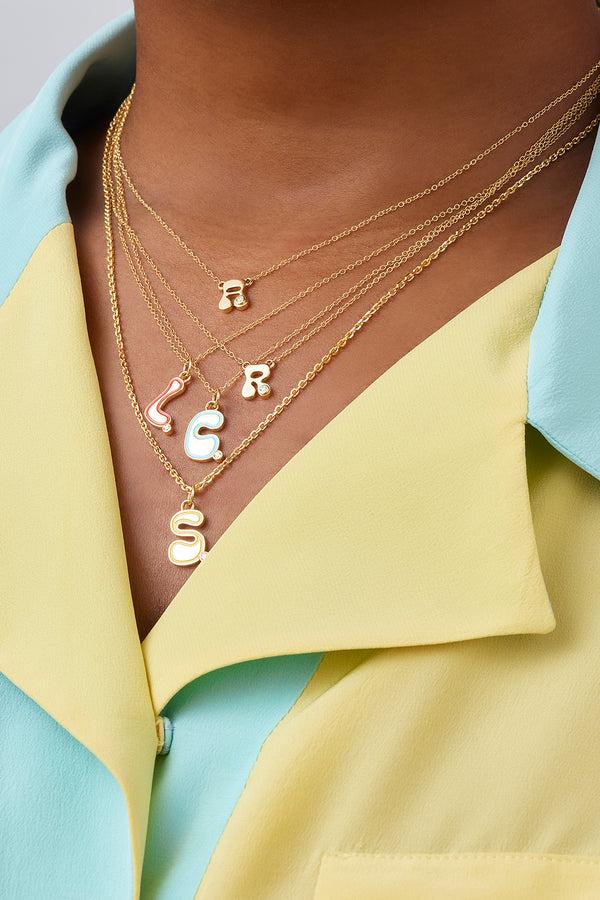 Alison Lou Mini Stellar Letter Necklace