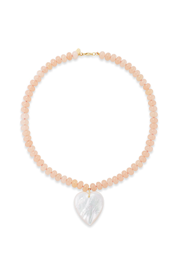 Alison Lou Peach Quartz Beaded Necklace