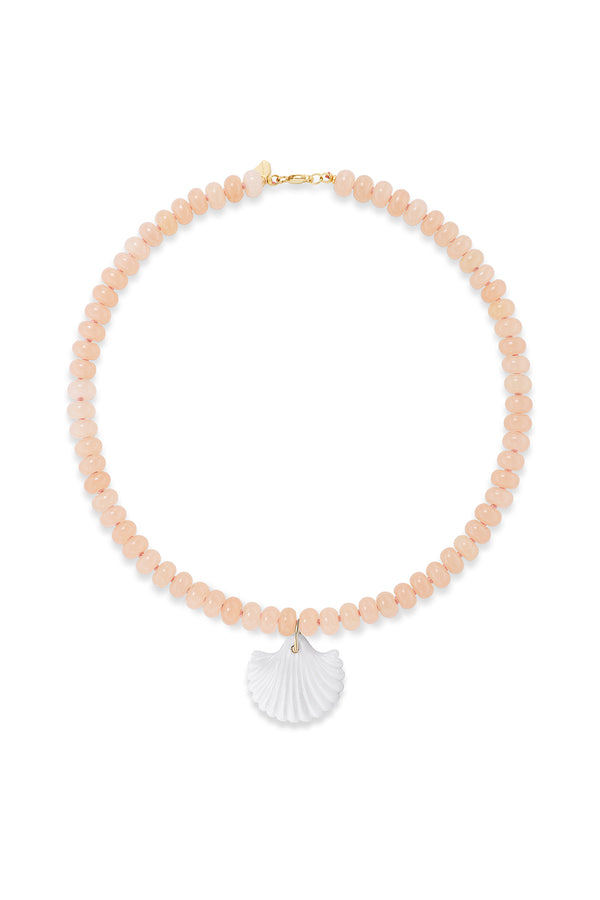 alison lou Peach Quartz Beaded Necklace
