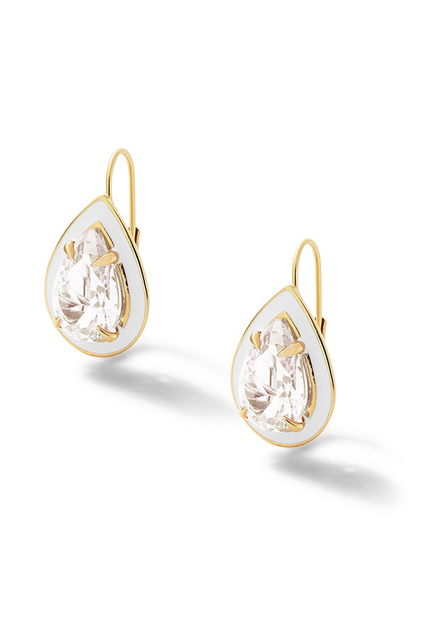alison lou Pear Cocktail Drops - White Topaz