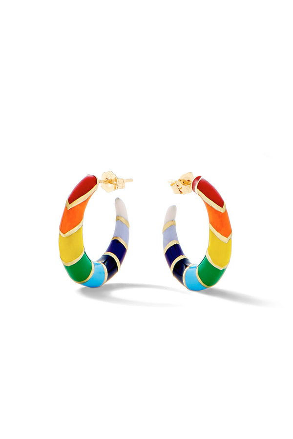 alison lou Petite V Hoops - Rainbow