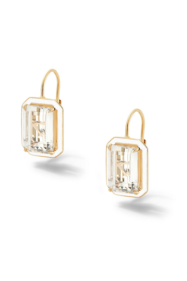 Alison Lou Rectangular Cocktail Drops - White Topaz