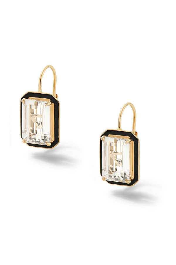 alison lou Rectangular Cocktail Drops - White Topaz