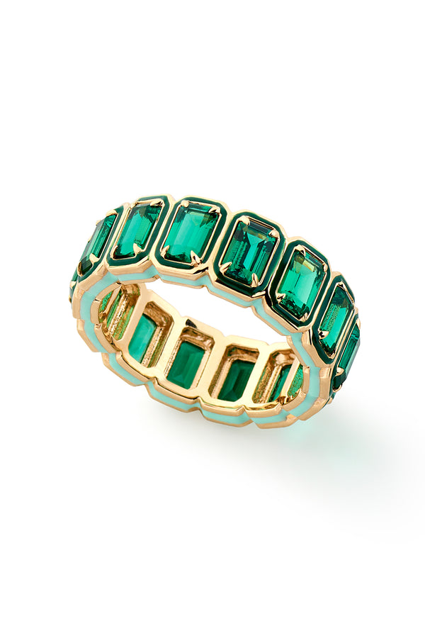 alison lou Rectangular Cocktail Eternity Band