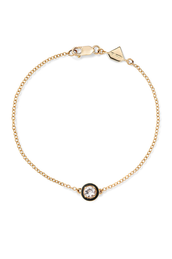 alison lou Round Cocktail Bracelet - White Topaz