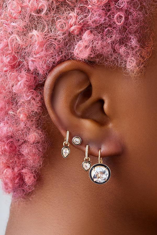 Alison Lou Round Cocktail Drops - White Topaz