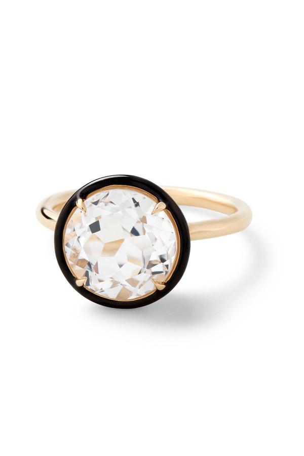 Alison Lou Round Cocktail Ring - White Topaz