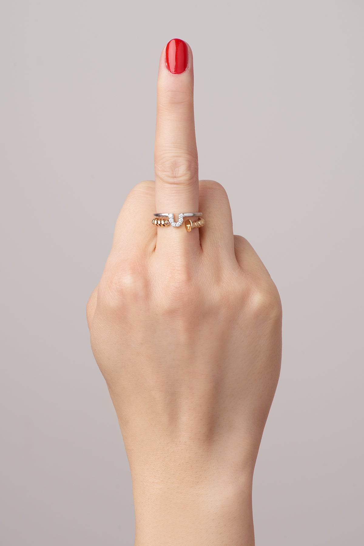 Alison Lou Screw Stack Ring
