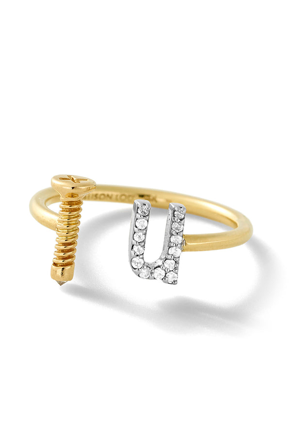 alison lou Screw U Ring