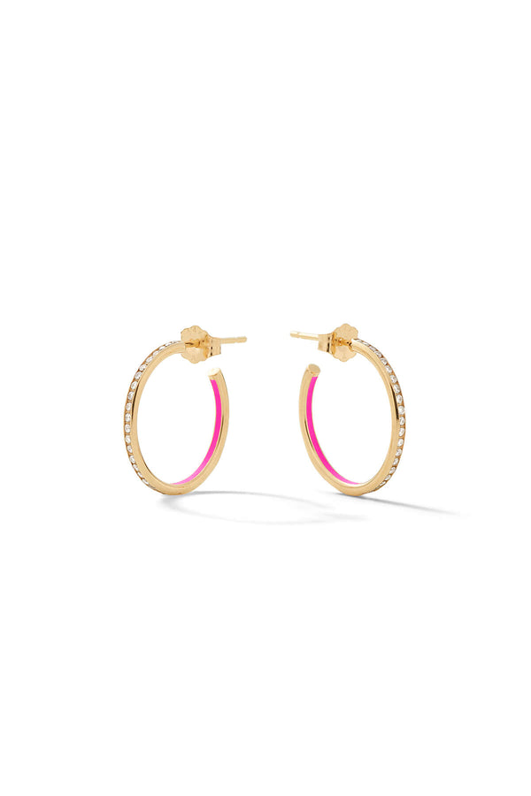 Alison Lou Small Linear Hoop Earrings