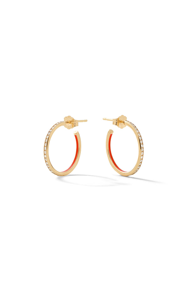 alison lou Small Linear Hoop Earrings