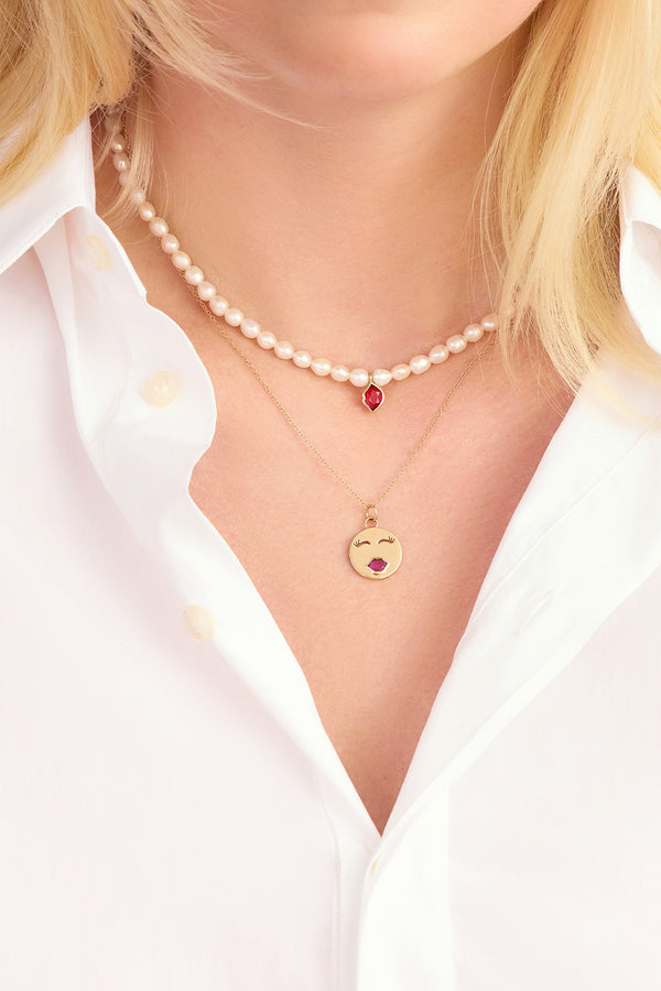 Alison Lou Smooch Pearl Necklace