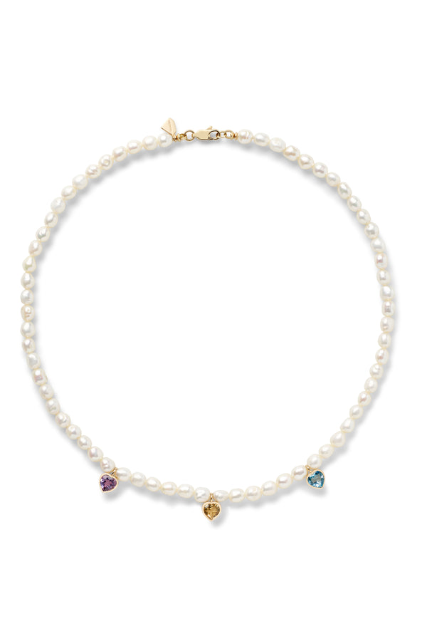 alison lou So Much Love Pearl Necklace