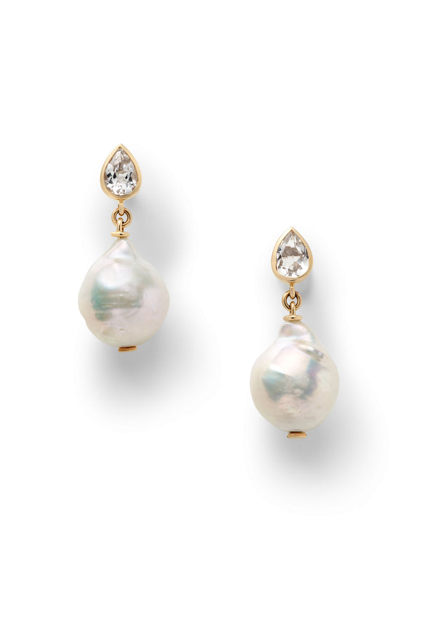 Alison Lou Tear Pearl Drop Earrings